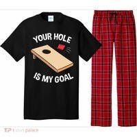 Your Hole Is My Goal Cornhole Team Bean Bag Lover Gift Pajama Set thumb 0