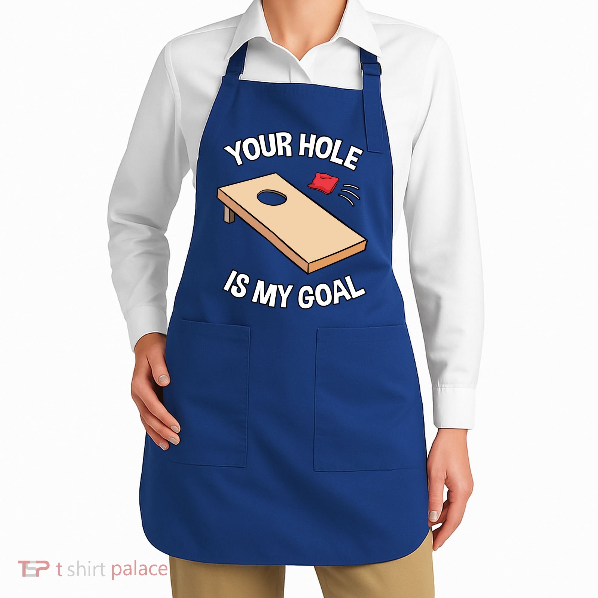 Your Hole Is My Goal Cornhole Team Bean Bag Lover Gift Apron