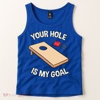 Your Hole Is My Goal Cornhole Team Bean Bag Lover Gift Tank Top thumb 2
