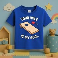 Your Hole Is My Goal Cornhole Team Bean Bag Lover Gift Toddler T-Shirt thumb 3