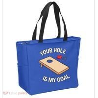 Your Hole Is My Goal Cornhole Team Bean Bag Lover Gift Tote Bag thumb 2