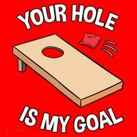 Your Hole Is My Goal Cornhole Team Bean Bag Lover Gift Santa Hat thumb 1