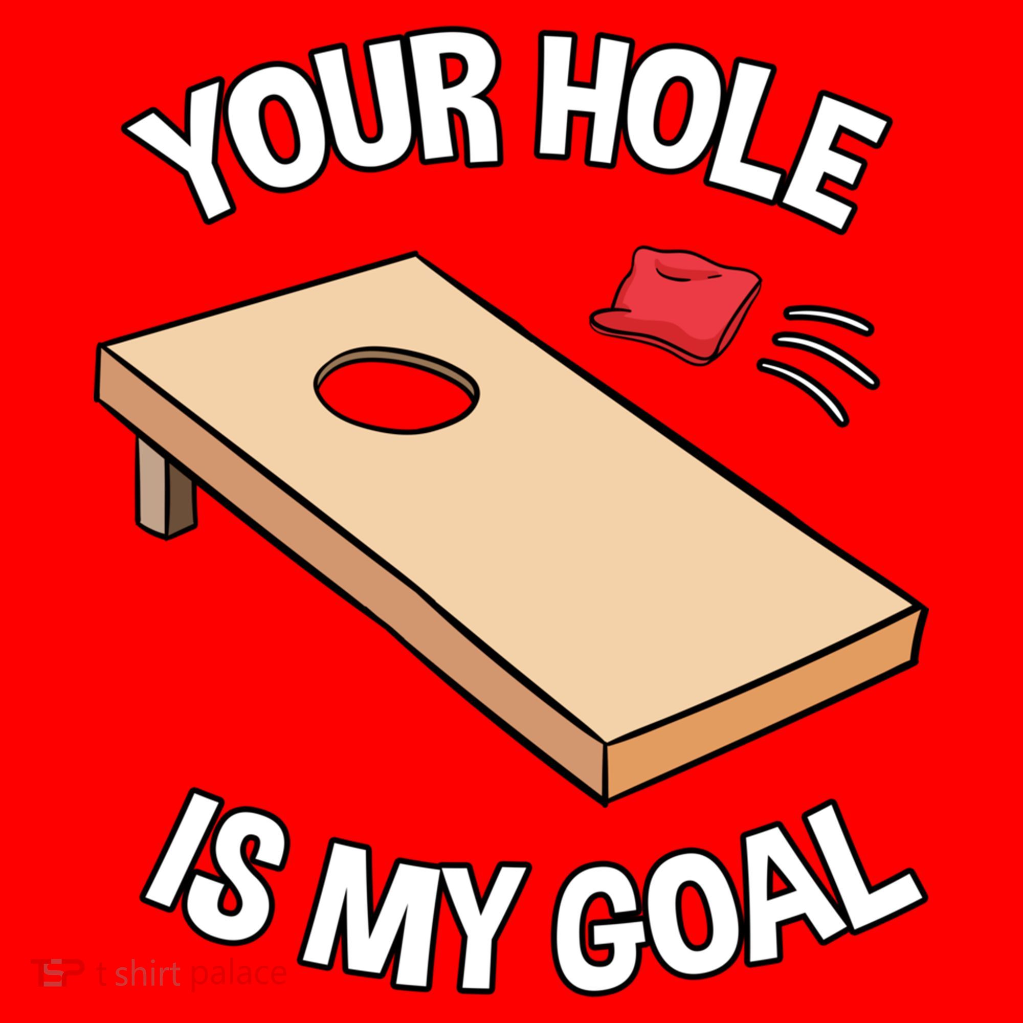 Your Hole Is My Goal Cornhole Team Bean Bag Lover Gift Santa Hat