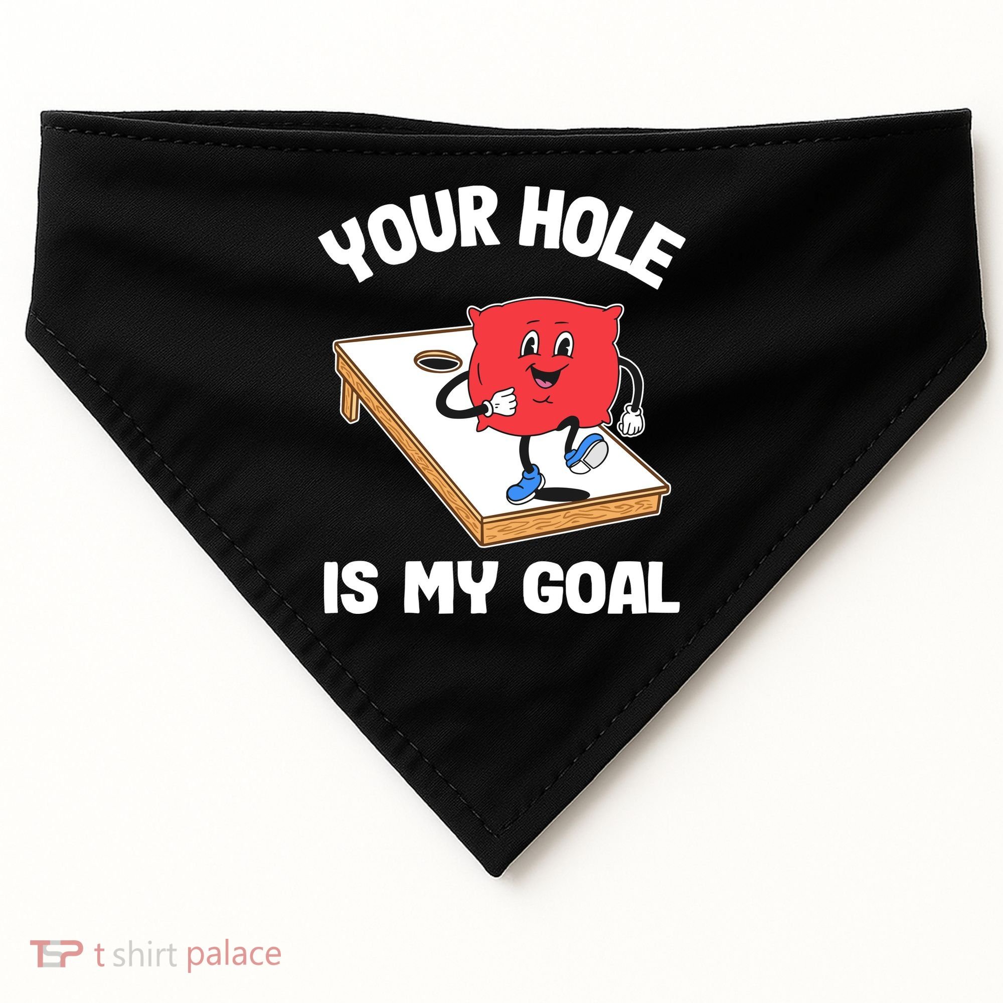 Your Hole Is My Goal Corn Hole Bean Bag Sarcastic Cornhole USA-Made Doggie Bandana
