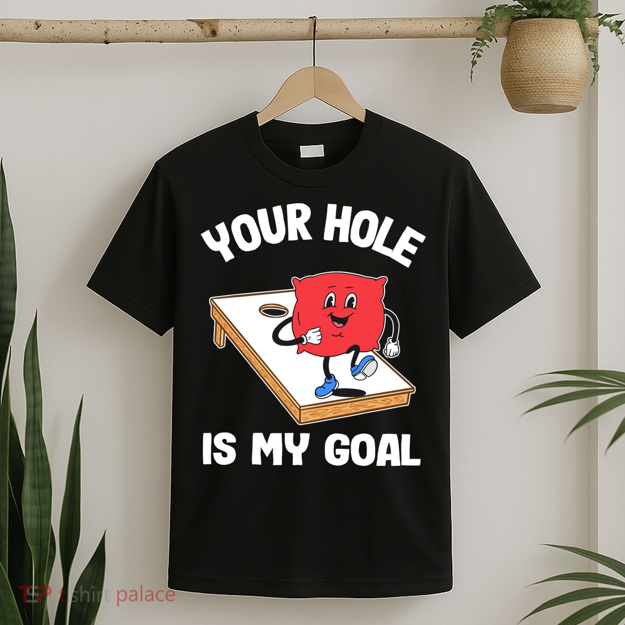 Your Hole Is My Goal Corn Hole Bean Bag Sarcastic Cornhole T-Shirt