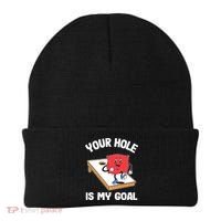 Your Hole Is My Goal Corn Hole Bean Bag Sarcastic Cornhole Beanie thumb 0