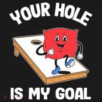 Your Hole Is My Goal Corn Hole Bean Bag Sarcastic Cornhole Polo thumb 3