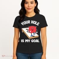 Your Hole Is My Goal Corn Hole Bean Bag Sarcastic Cornhole Women's T-Shirt thumb 4
