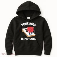 Your Hole Is My Goal Corn Hole Bean Bag Sarcastic Cornhole Kids Hoodie thumb 0