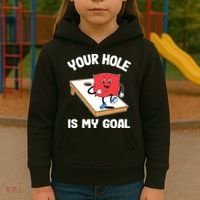 Your Hole Is My Goal Corn Hole Bean Bag Sarcastic Cornhole Kids Hoodie thumb 3