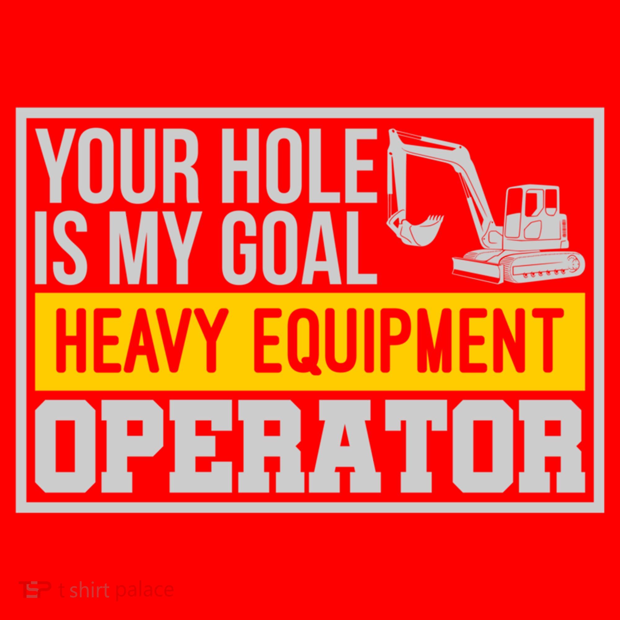 Your Hole Is My Goal Heavy Equipt Operator Excavator Gift Santa Hat