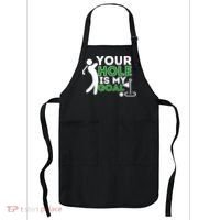 Your Hole Is My Goal Golf Player Golfing Humor Pun Apron thumb 0