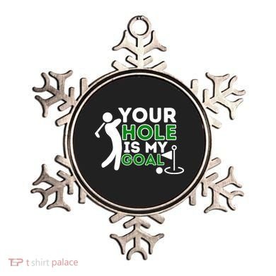 Your Hole Is My Goal Golf Player Golfing Humor Pun Ornament