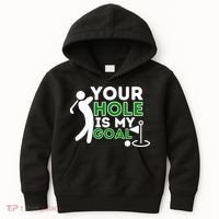 Your Hole Is My Goal Golf Player Golfing Humor Pun Kids Hoodie thumb 0