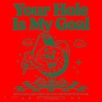 Your Hole Is My Goal Funny Golf Santa Hat thumb 1