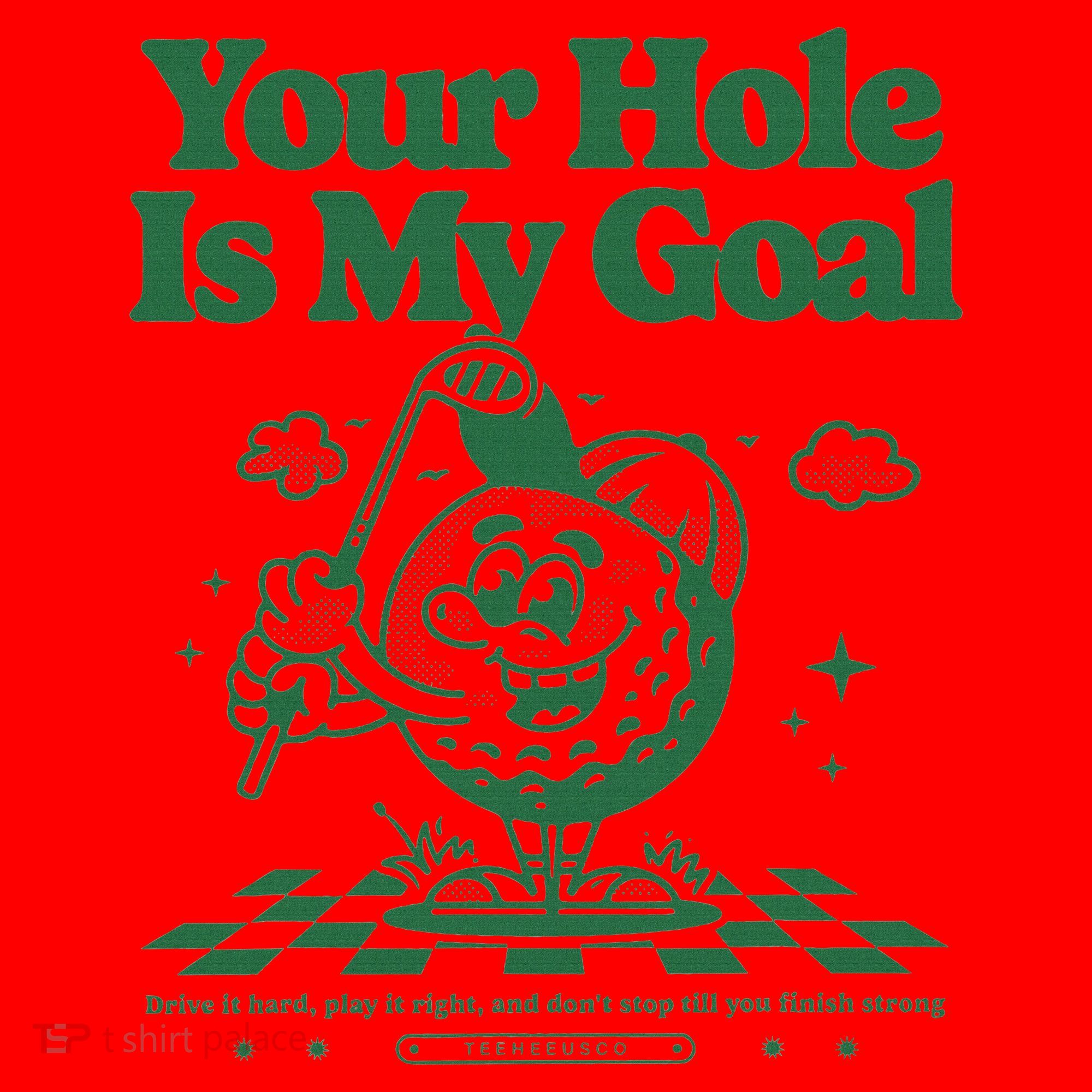 Your Hole Is My Goal Funny Golf Santa Hat