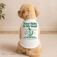 Your Hole Is My Goal Funny Golf Doggie Tank thumb 2