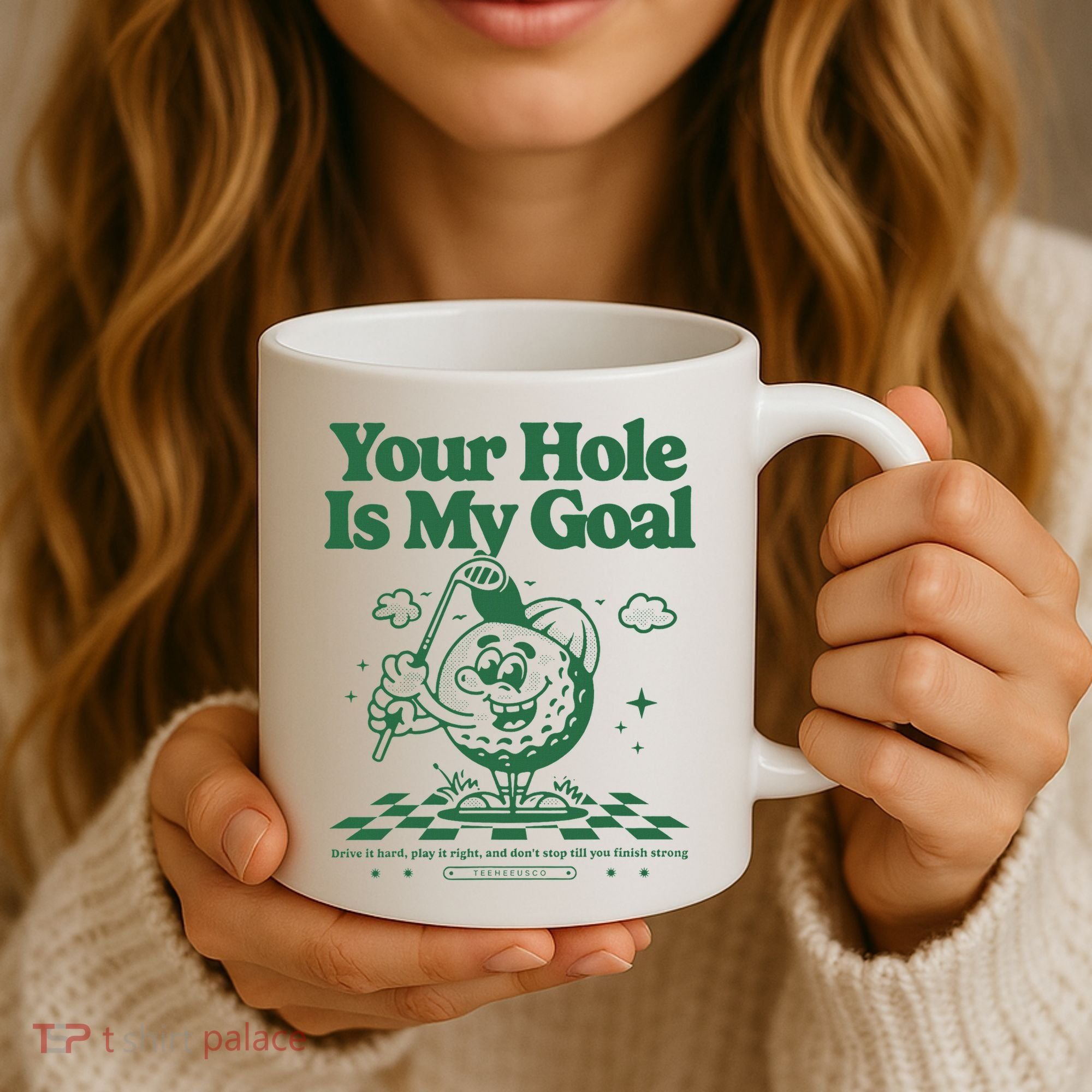 Your Hole Is My Goal Funny Golf Coffee Mug