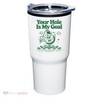 Your Hole Is My Goal Funny Golf Tumbler thumb 0