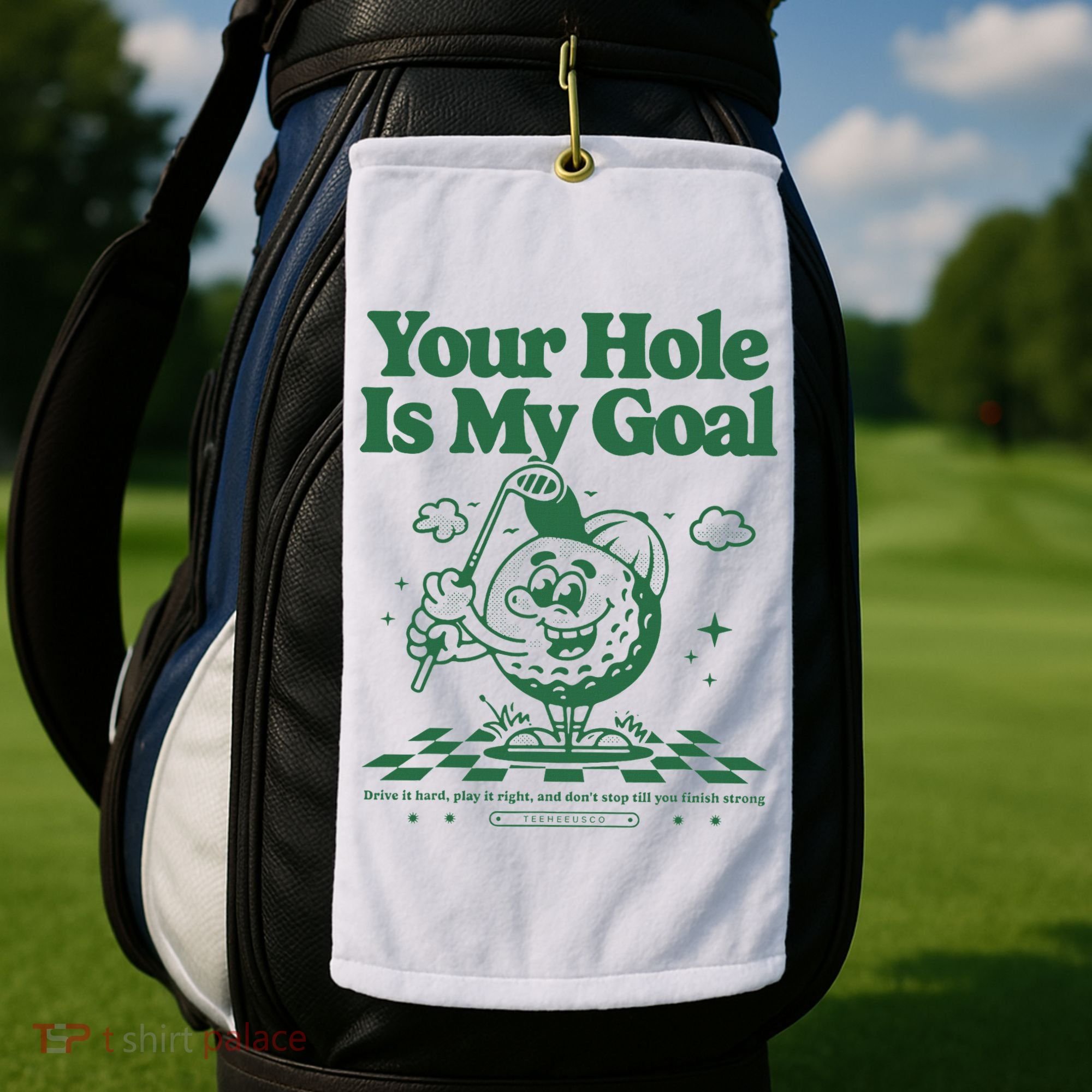 Your Hole Is My Goal Funny Golf Golf Towel