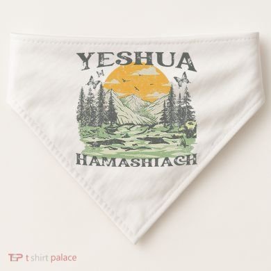 Yeshua Hamashiach Jesus Scripture Christian Bible Faith USA-Made Doggie Bandana