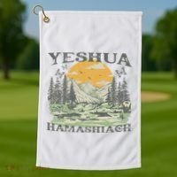 Yeshua Hamashiach Jesus Scripture Christian Bible Faith Golf Towel thumb 1