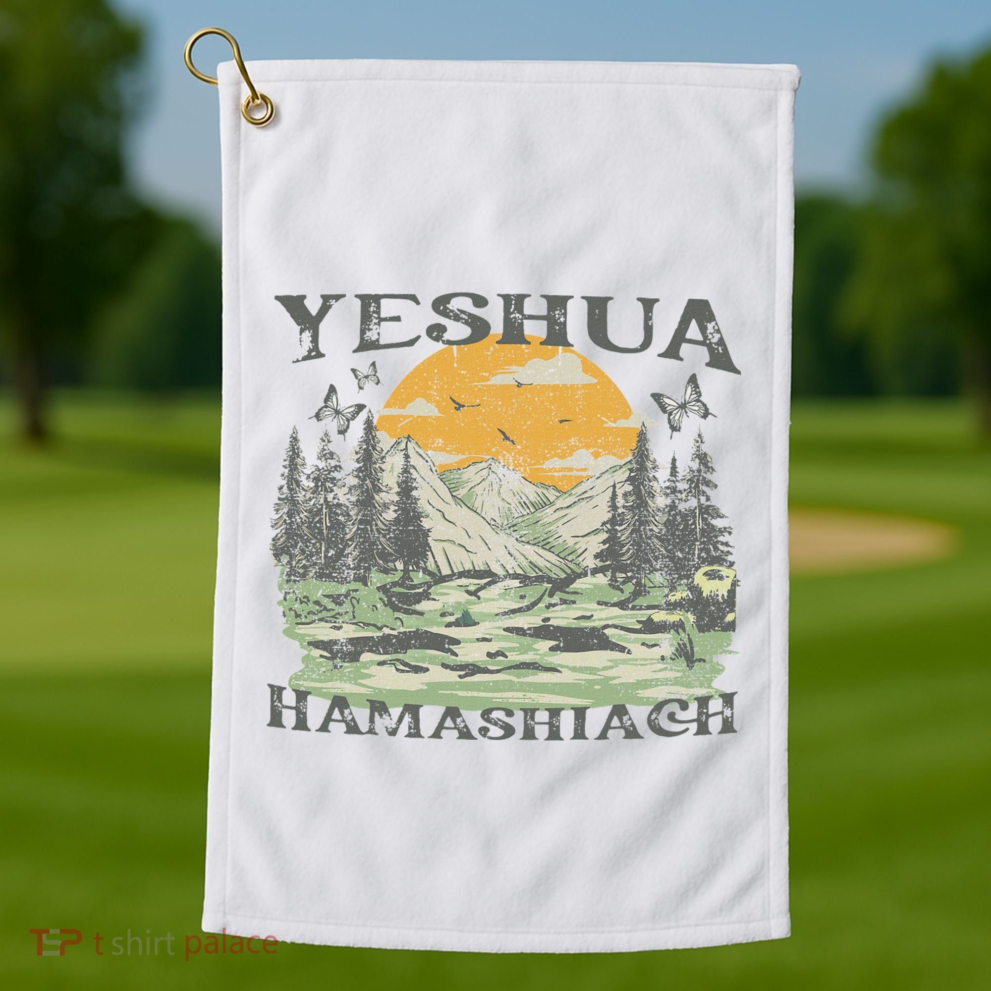 Yeshua Hamashiach Jesus Scripture Christian Bible Faith Golf Towel
