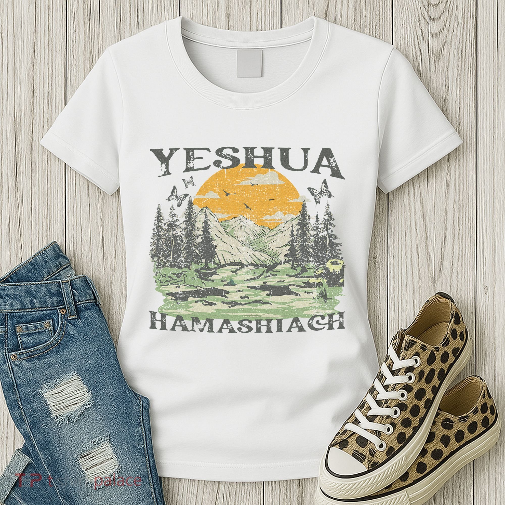 Yeshua Hamashiach Jesus Scripture Christian Bible Faith Women's T-Shirt
