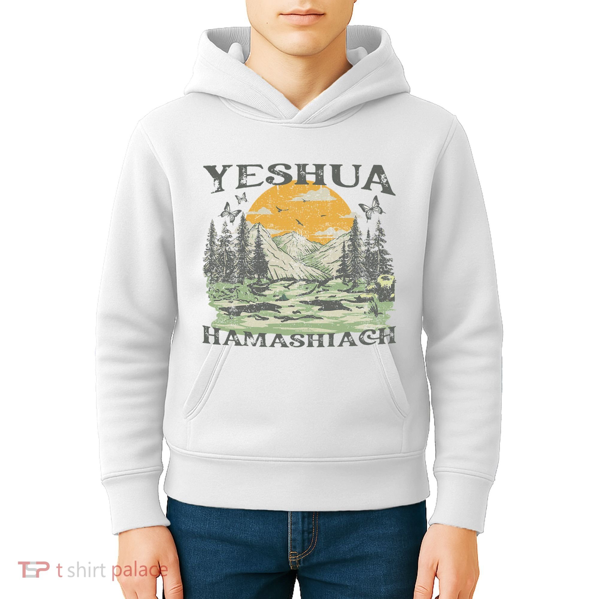 Yeshua Hamashiach Jesus Scripture Christian Bible Faith Kids Hoodie