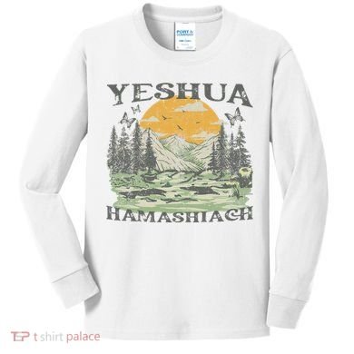 Yeshua Hamashiach Jesus Scripture Christian Bible Faith Kids Long Sleeve Shirt
