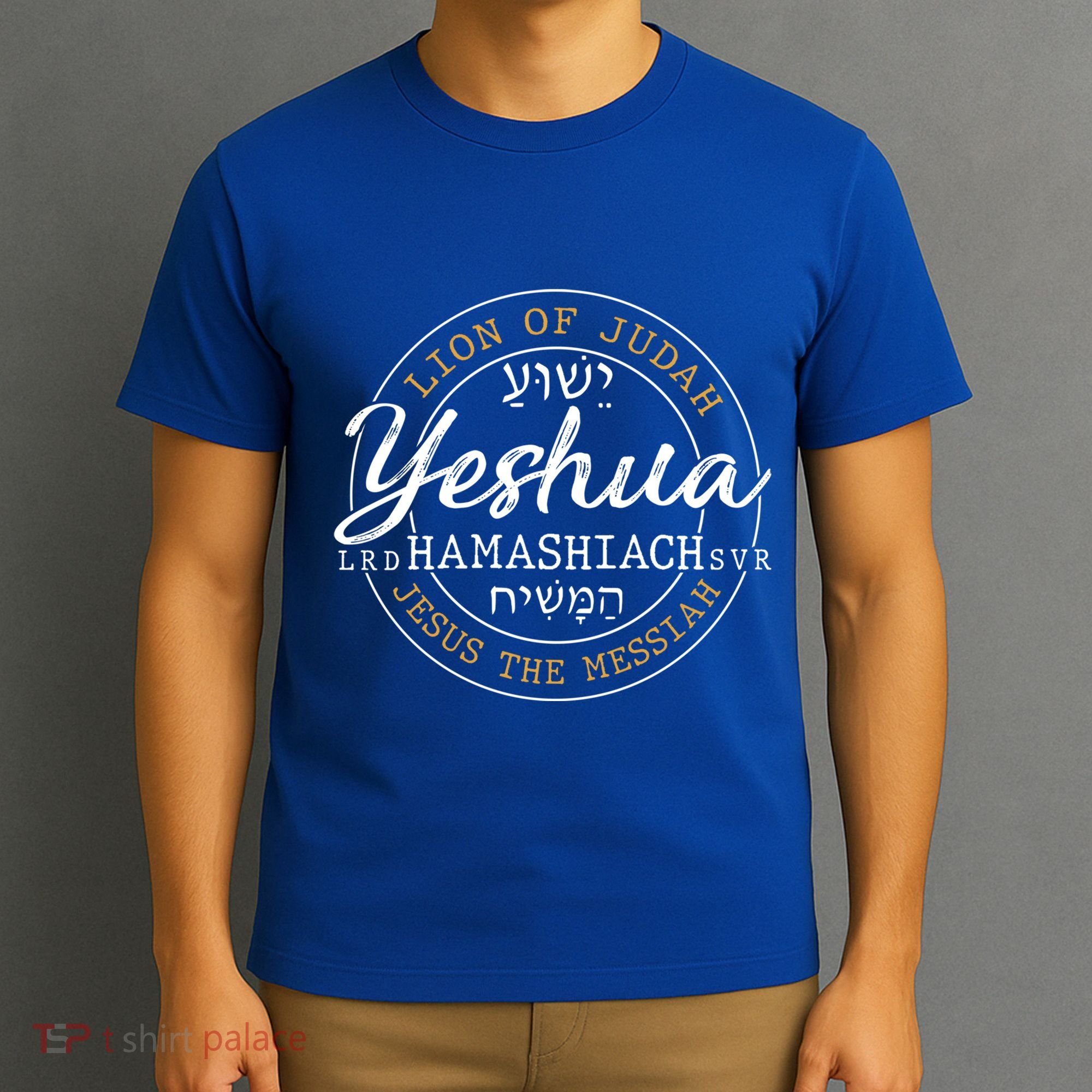 Yeshua Hamashiach Jesus The Messiah Hebrew Lion Of Judah Funny Gift T-Shirt