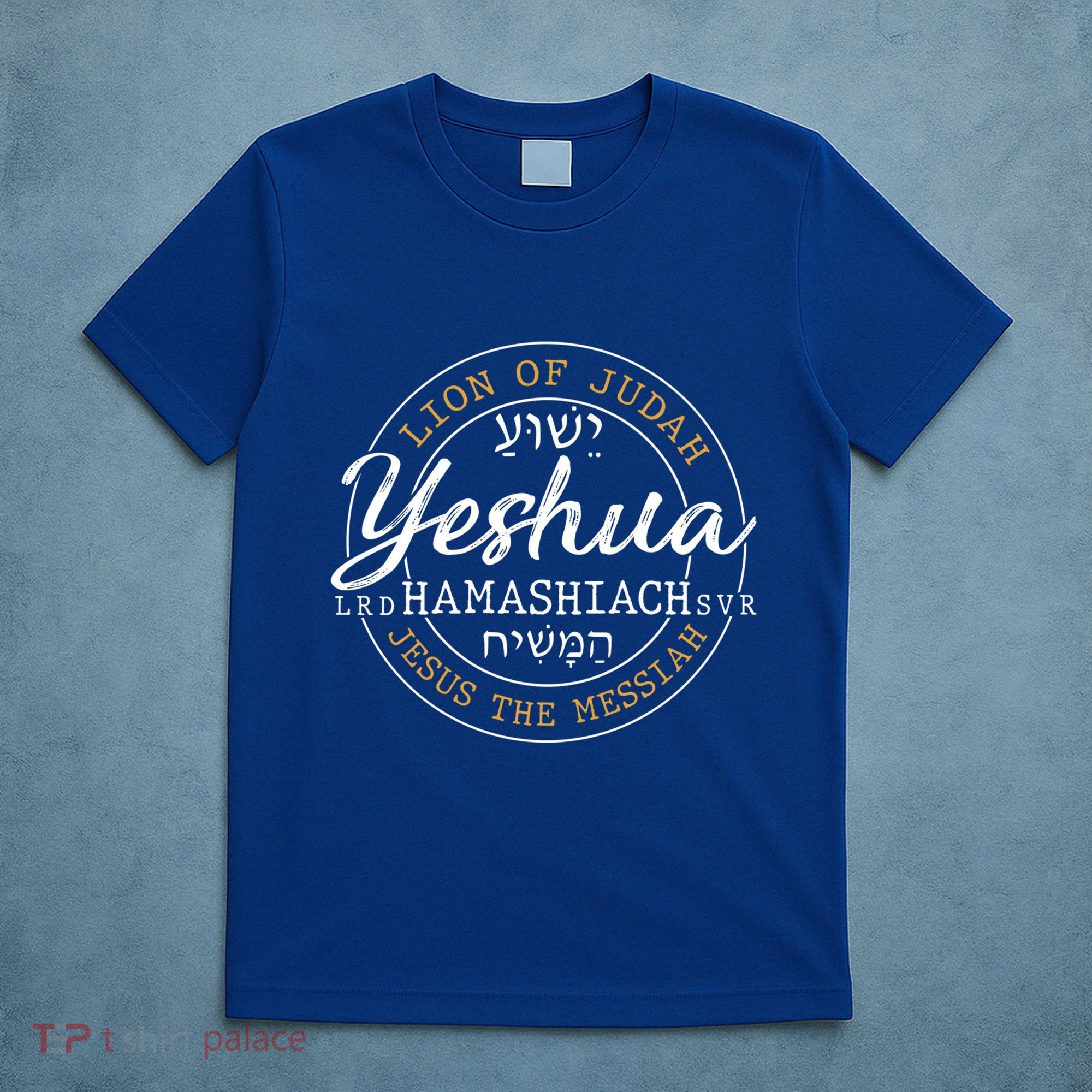 Yeshua Hamashiach Jesus The Messiah Hebrew Lion Of Judah Funny Gift T-Shirt