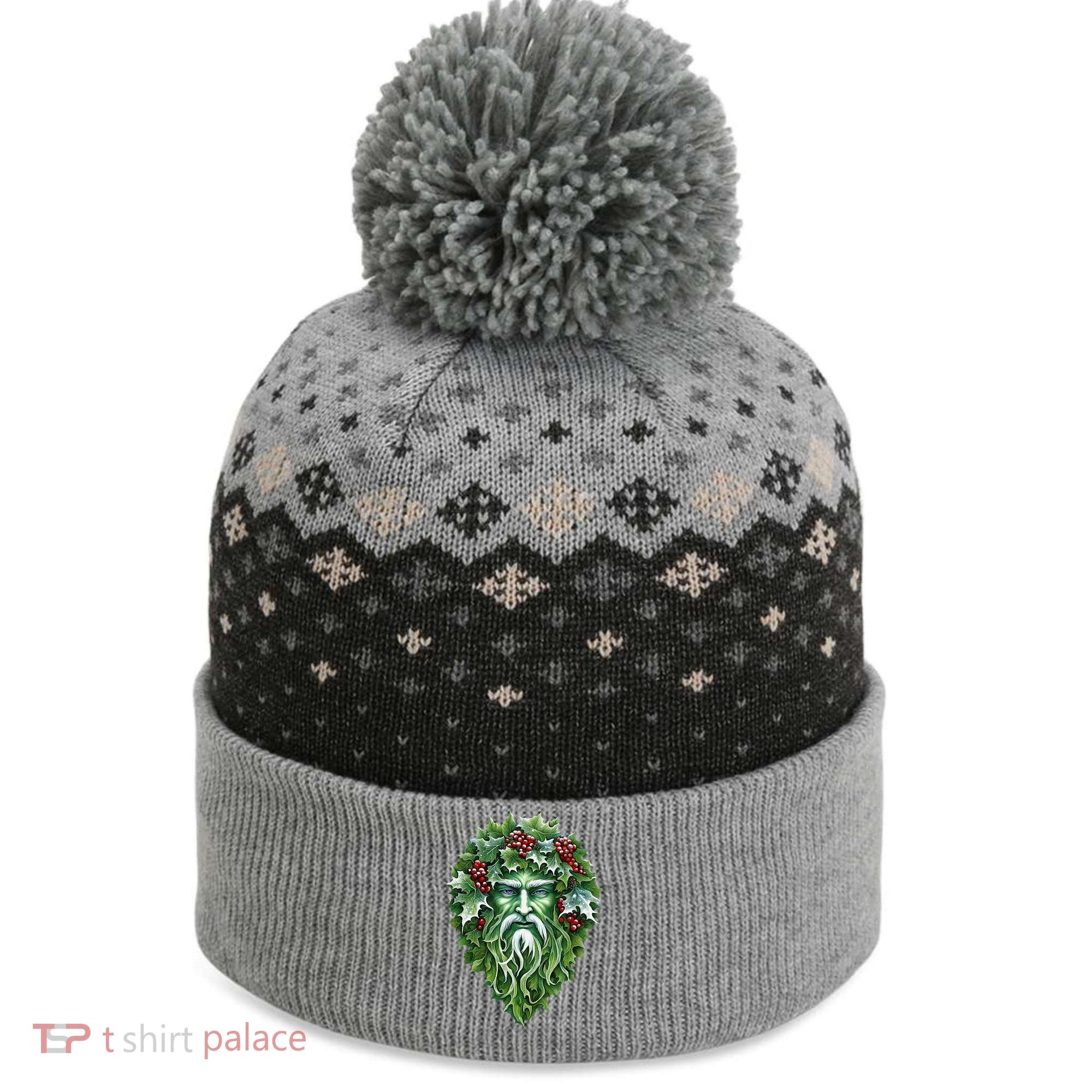 Yule Holly King Green The Baniff Cuffed Pom Beanie