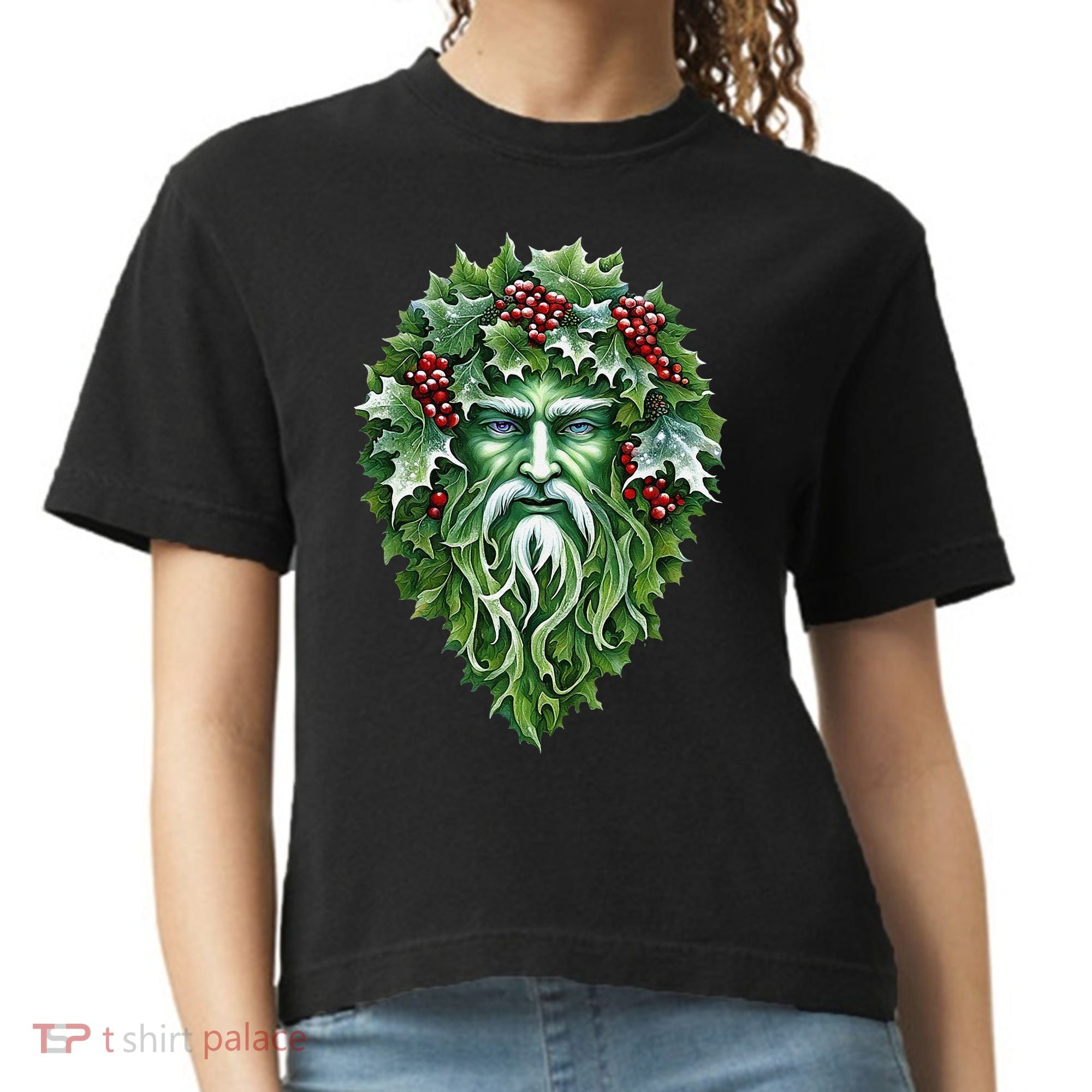 Yule Holly King Green Comfort Colors Boxy T-Shirt