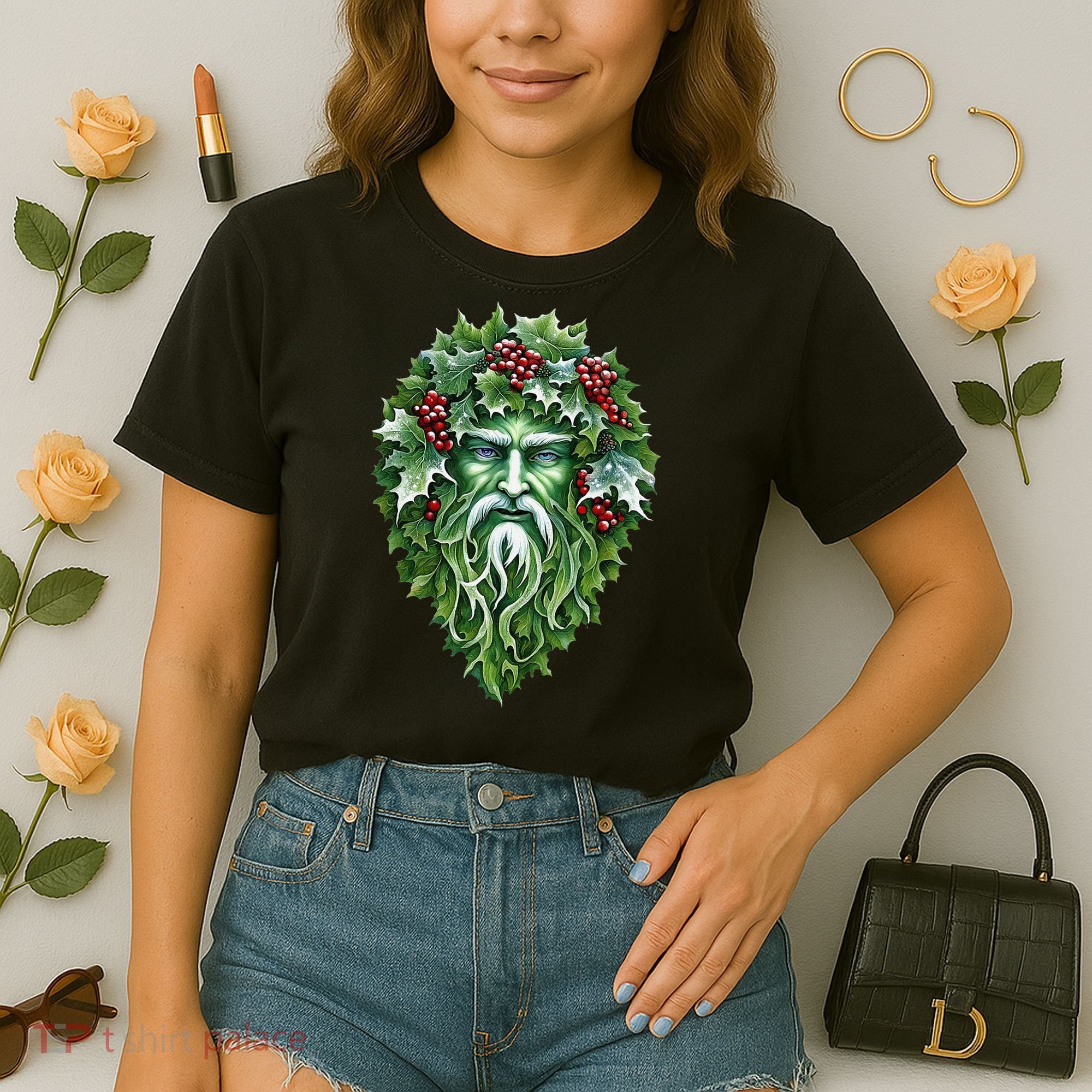 Yule Holly King Green Comfort Colors Boxy T-Shirt