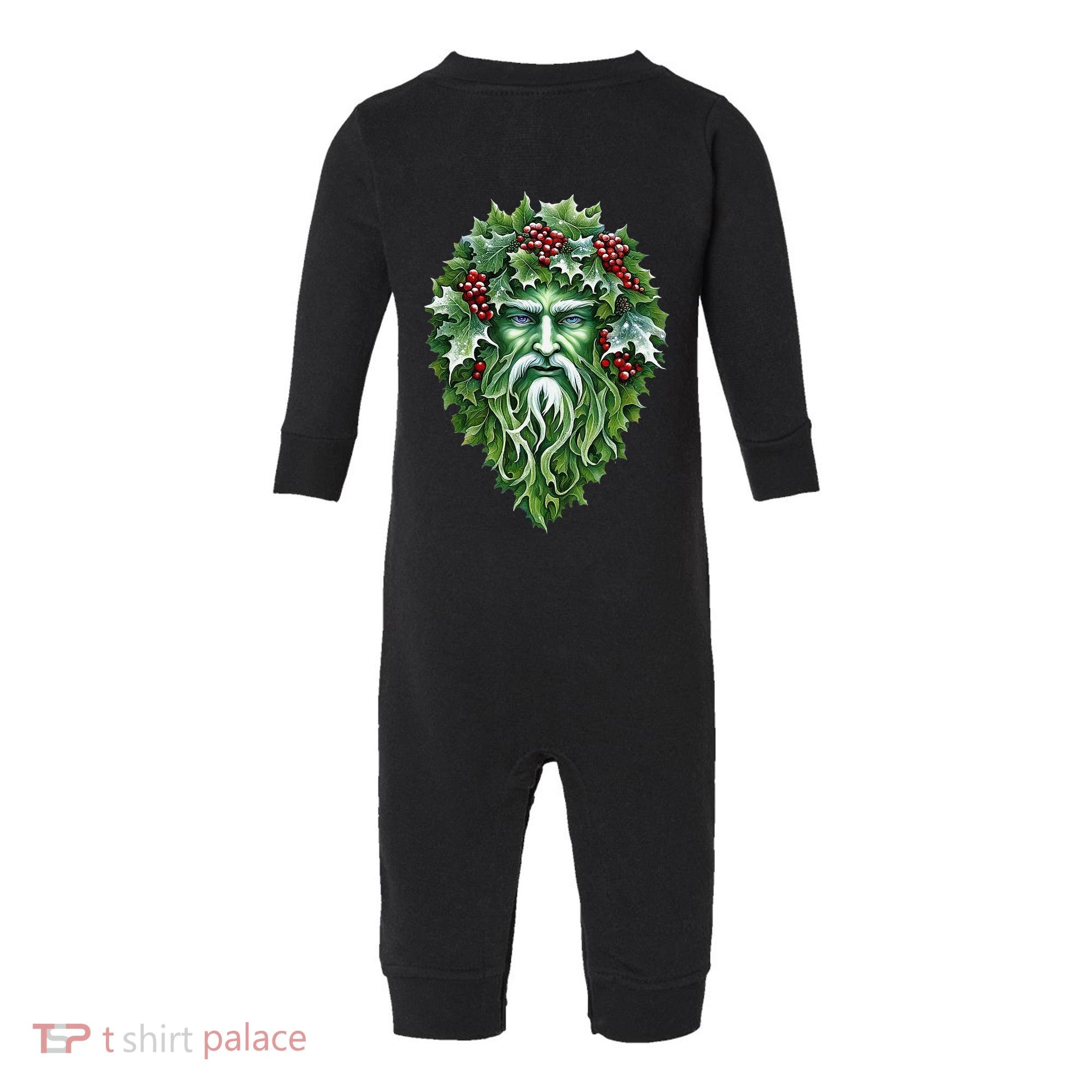 Yule Holly King Green Infant Fleece One Piece