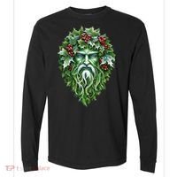 Yule Holly King Green Comfort Colors Heavyweight Long Sleeve T-Shirt thumb 0