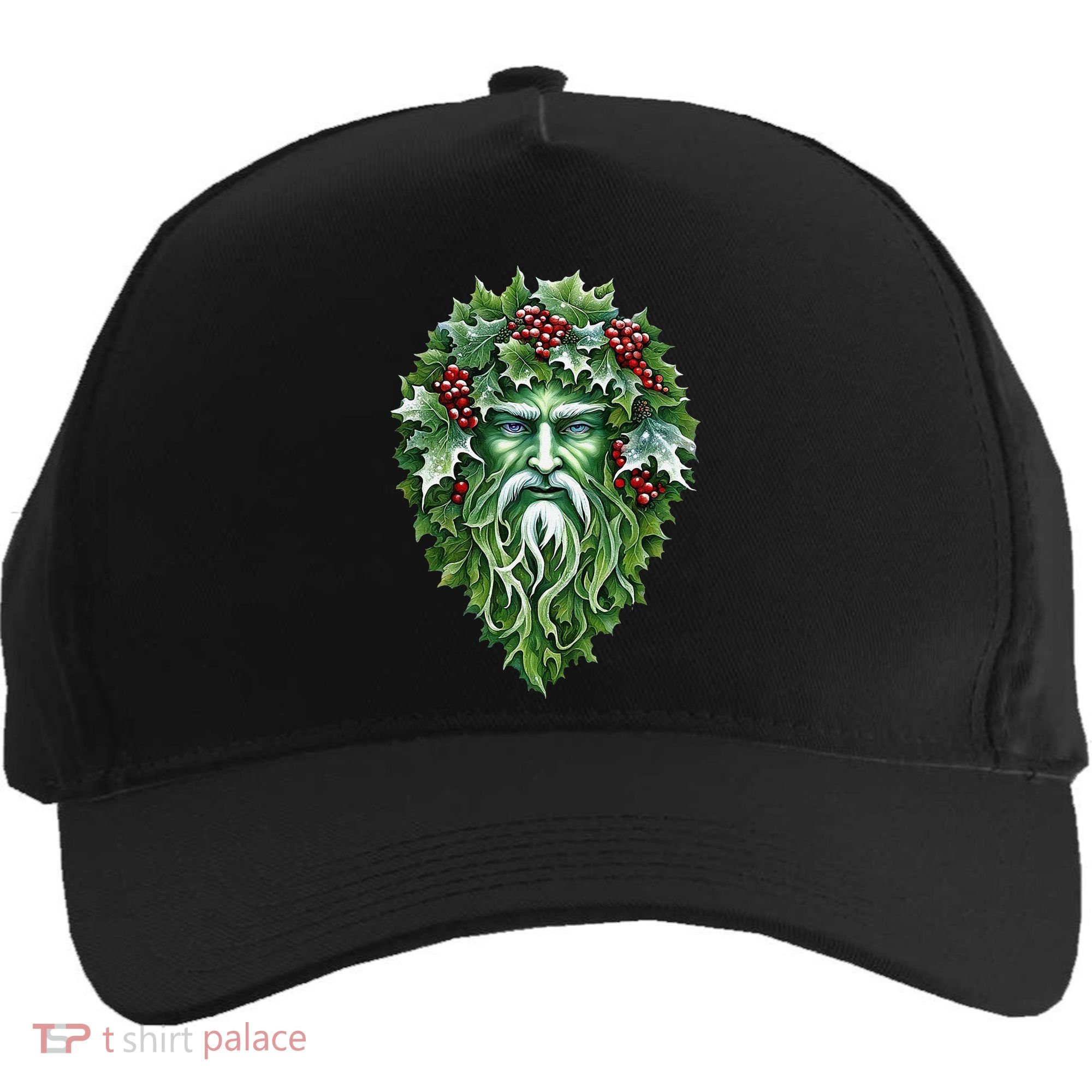 Yule Holly King Green Five-Panel Snapback Cap