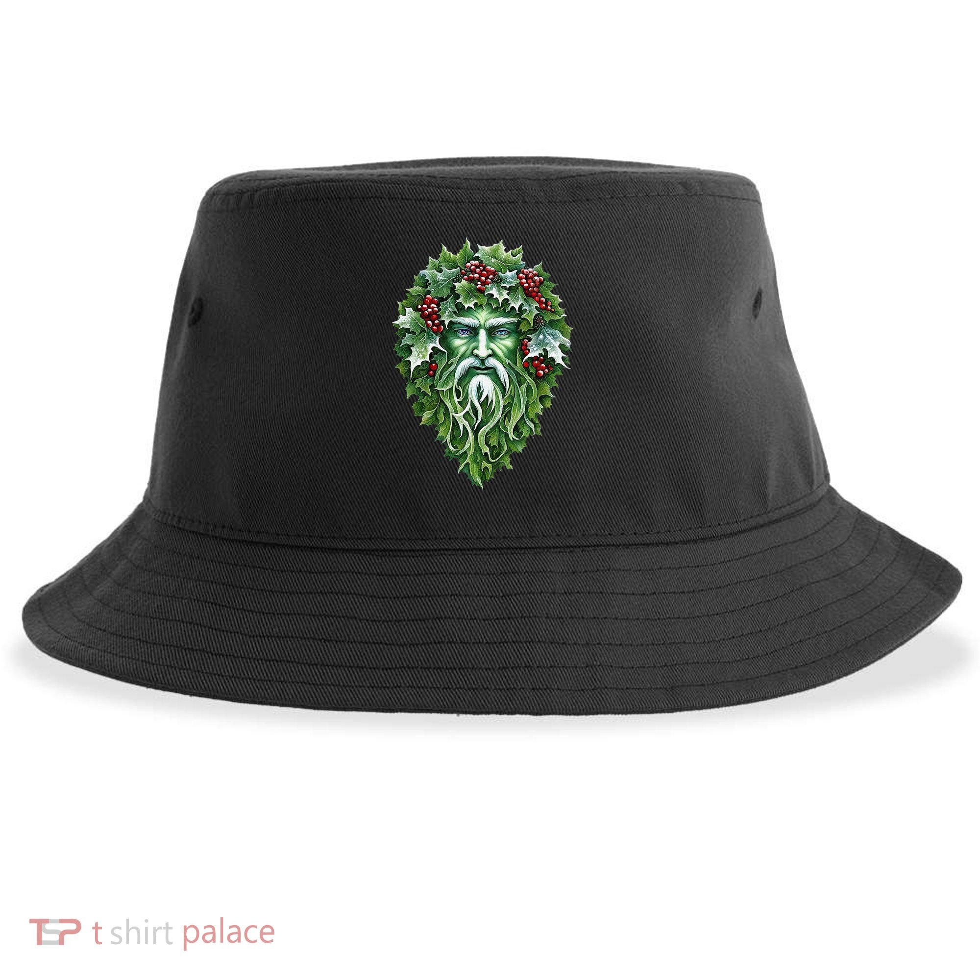 Yule Holly King Green Sustainable Bucket Hat