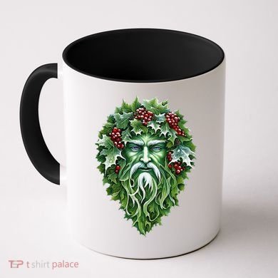 Yule Holly King Green Coffee Mug