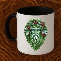 Yule Holly King Green Coffee Mug thumb 2