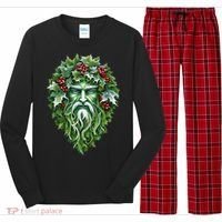 Yule Holly King Green Long Sleeve Pajama Set thumb 0