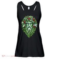 Yule Holly King Green Ladies Essential Flowy Tank thumb 0