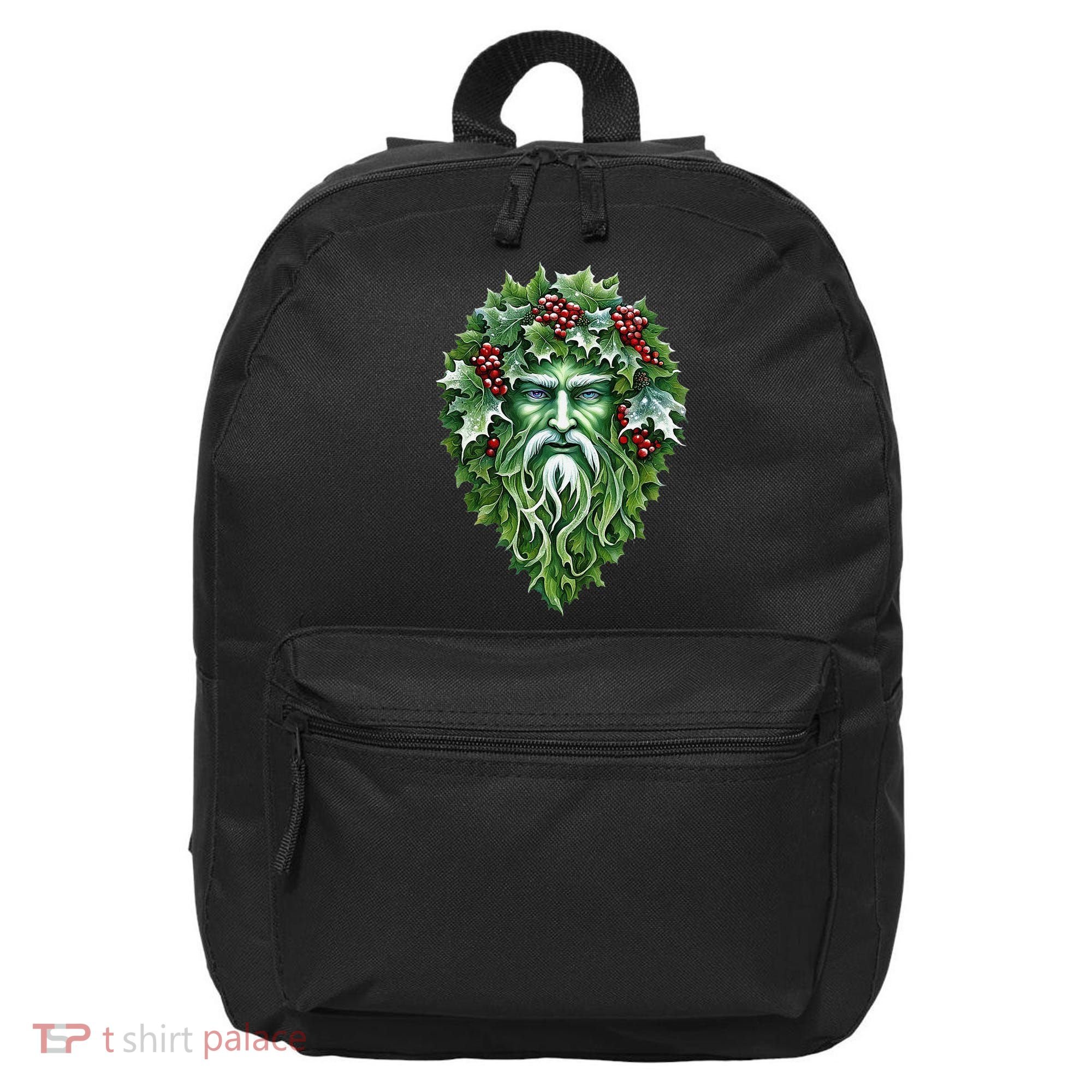 Yule Holly King Green 16 in Basic Backpack