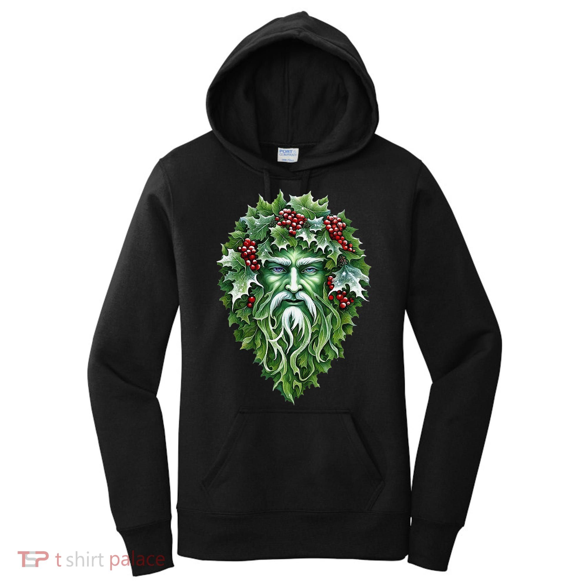 Yule Holly King Green Women's Hoodie