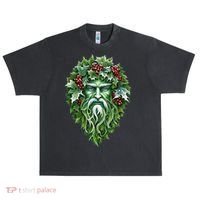 Yule Holly King Green Urban Oversized Heavyweight T-Shirt thumb 0
