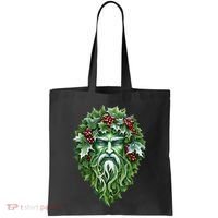 Yule Holly King Green Tote Bag thumb 0