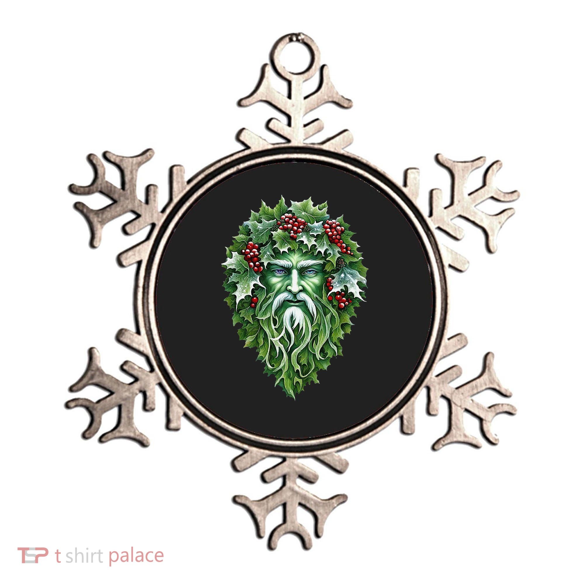 Yule Holly King Green Ornament