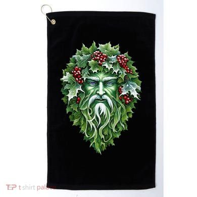 Yule Holly King Green Golf Towel