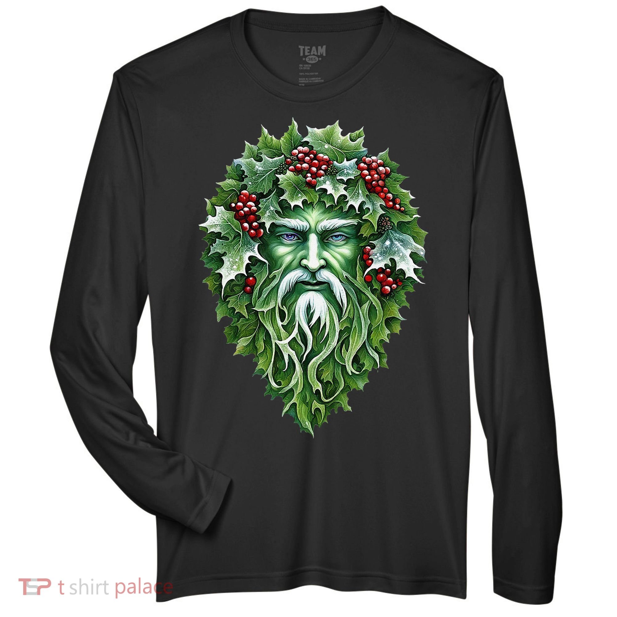 Yule Holly King Green Zone Performance Long-Sleeve T-Shirt